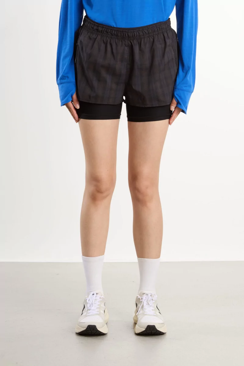 Short Running Femme Tartan Joni – Brown Blackwatch | Centre Commercial