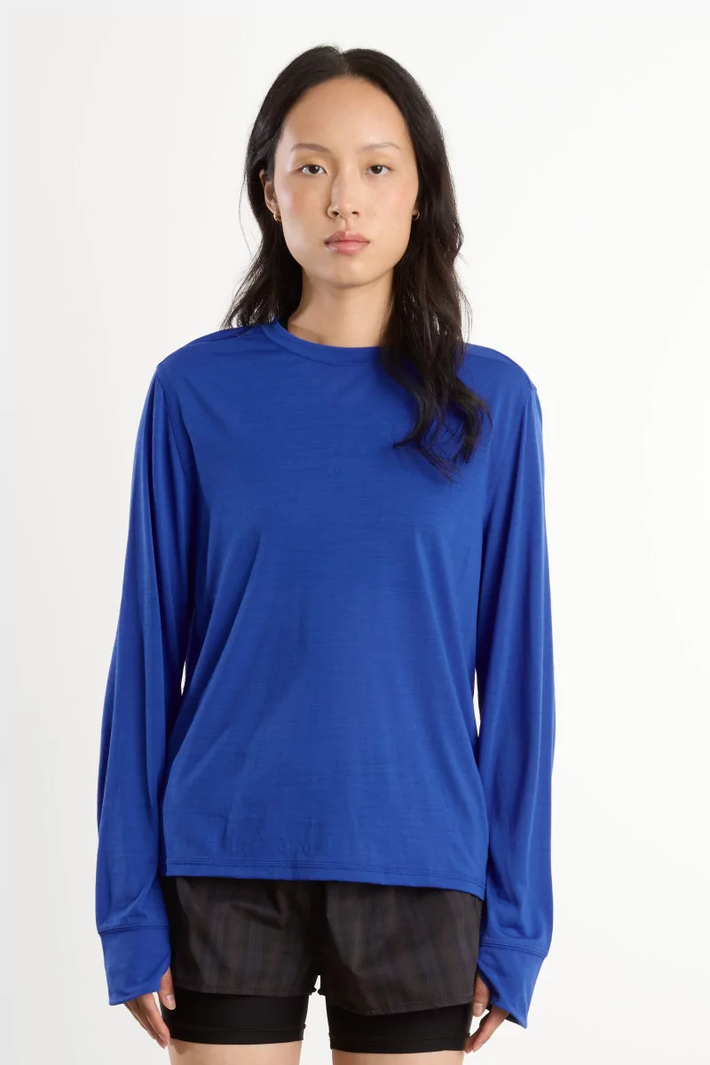 Women's Long Sleeve Running Joy T-Shirt – Lapis | Centre Commercial