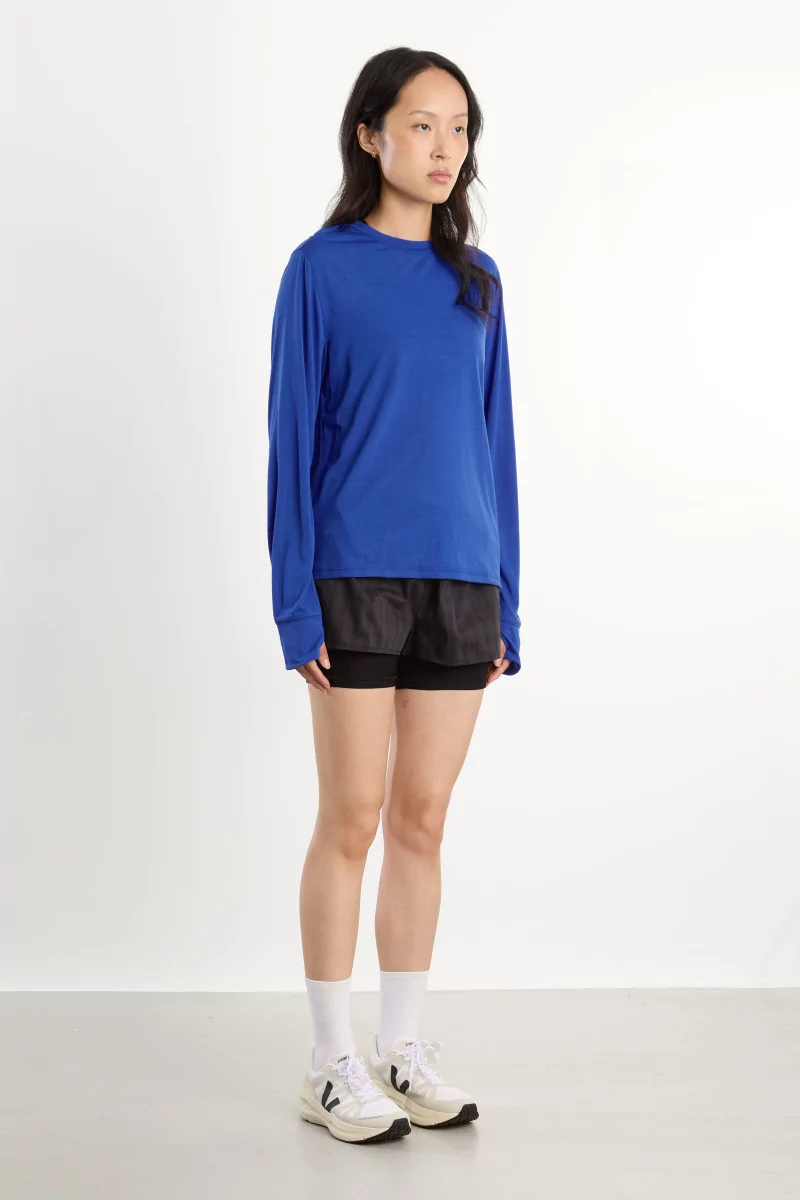 Women's Long Sleeve Running Joy T-Shirt – Lapis | Centre Commercial