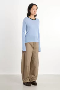 Merino Wool Racer Long Sleeve Tee – Pinto Blue & Hirsu Green | Centre Commercial