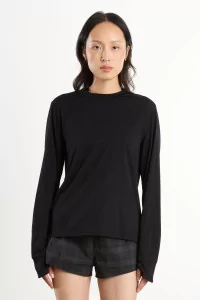Women's Long Sleeve Running Joy T-Shirt – Washed Black | Centre Commercial