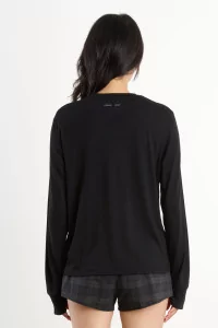 Women's Long Sleeve Running Joy T-Shirt – Washed Black | Centre Commercial