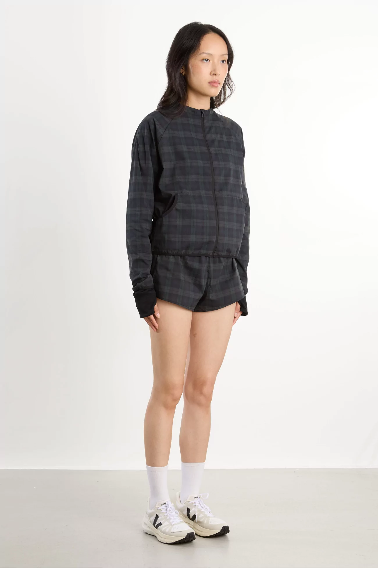 Veste Running Femme Tartan Tove – Green Blackwatch | Centre Commercial