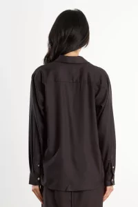 Chemise Femme Laine Stoa – Brown Black | Centre Commercial