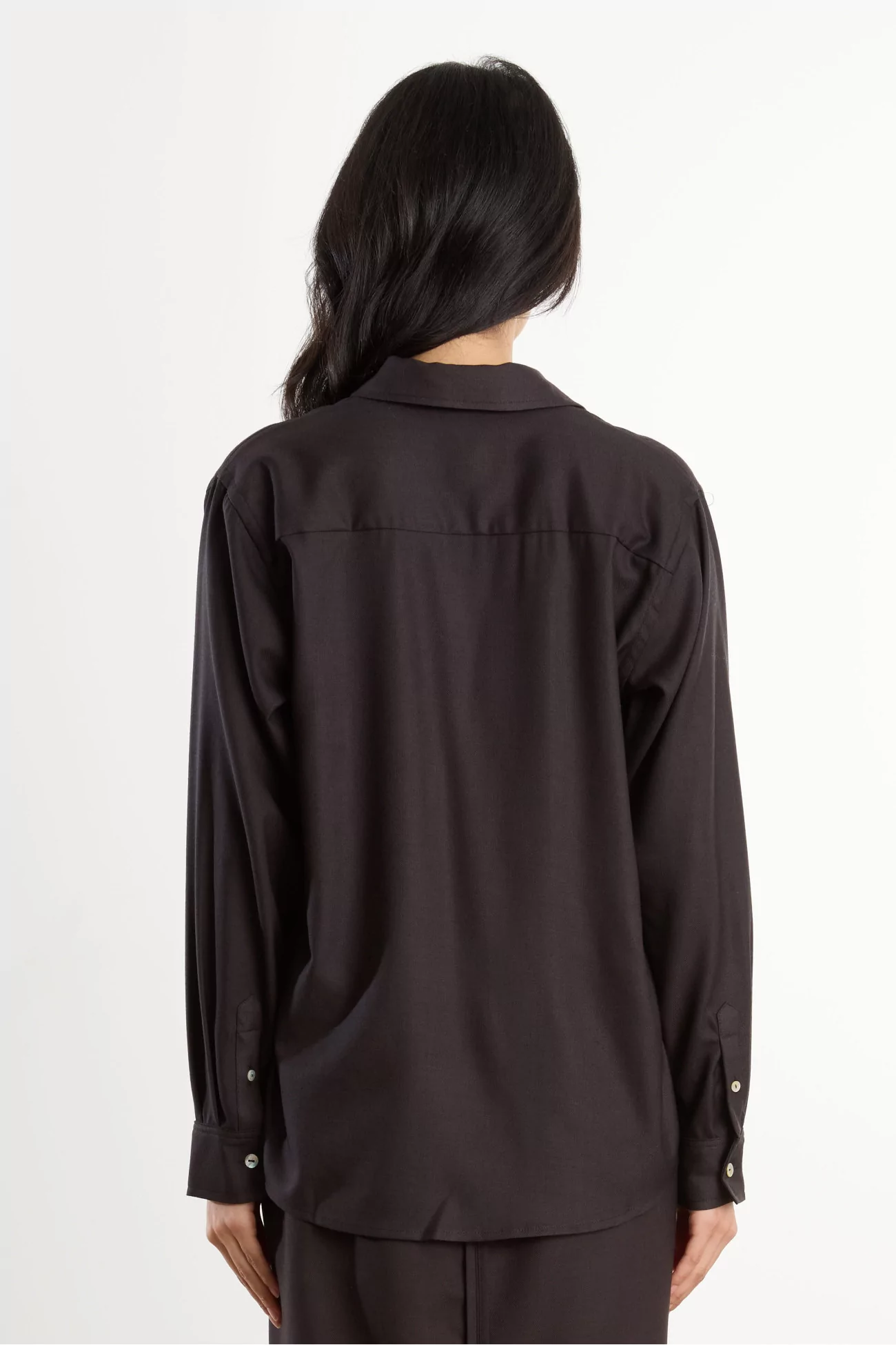 Merino Wool Stoa Shirt – Brown Black | Centre Commercial