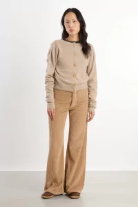 Organic Cotton Gabardine Tajo Wide Pants – Guve Brown | Centre Commercial