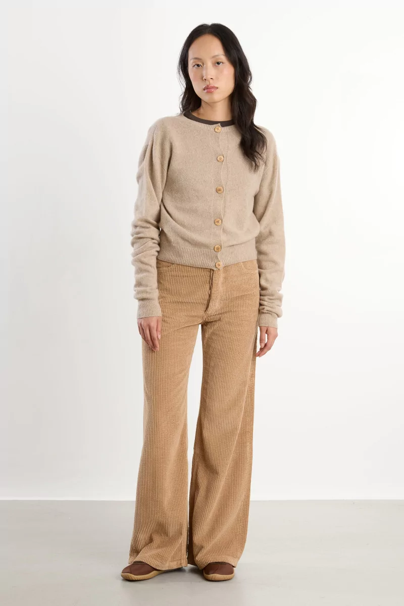 Organic Cotton Gabardine Tajo Wide Pants – Guve Brown | Centre Commercial