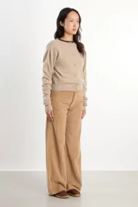Recycled Cashmere Tier Cardigan – Camel | Centre Commercial