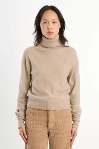 Recycled Cashmere Tier Turtleneck – Camel | Centre Commercial