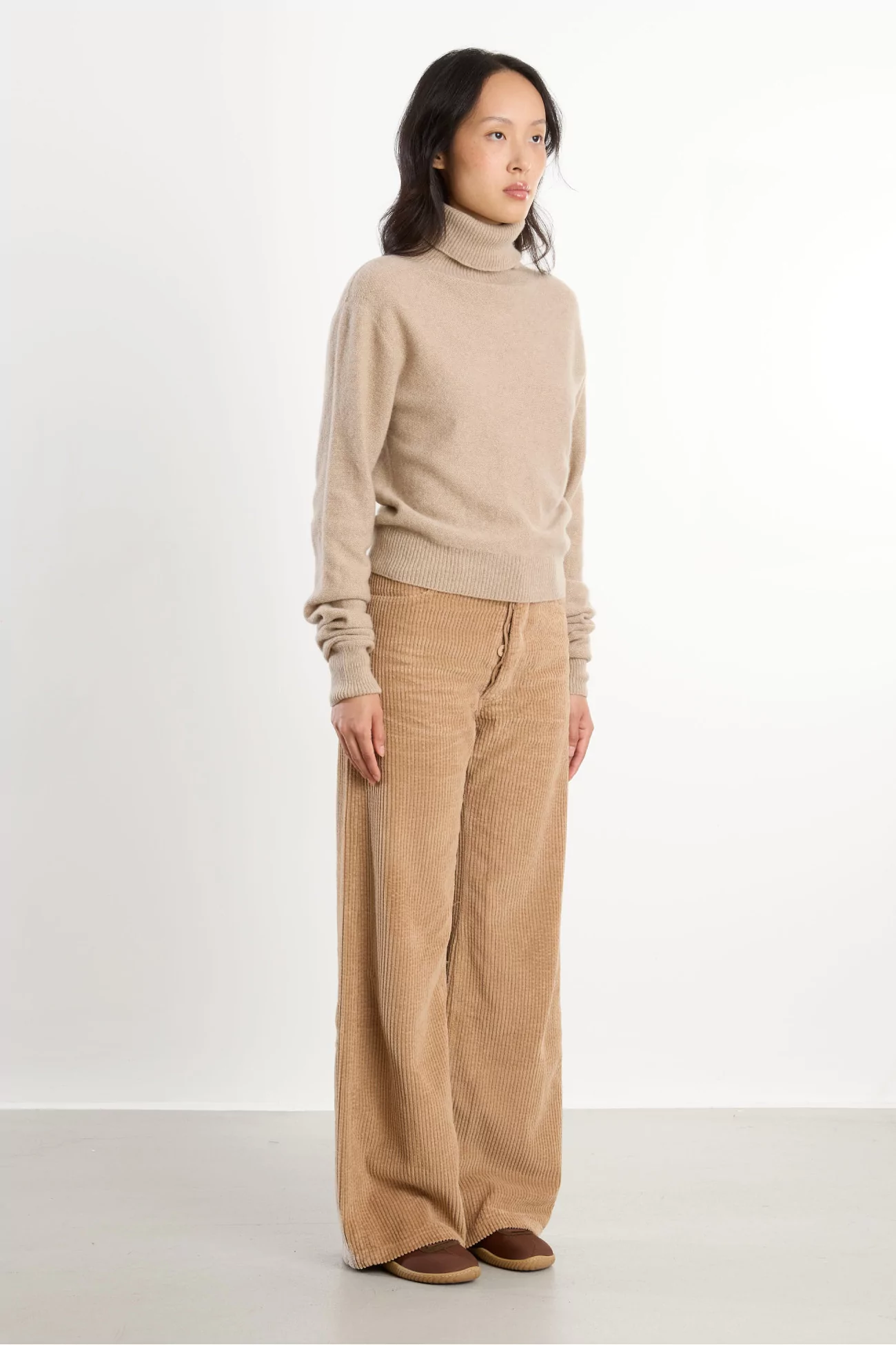 Col Roulé Femme Cachemire Recyclé Tier – Camel | Centre Commercial
