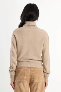 Recycled Cashmere Tier Turtleneck – Camel | Centre Commercial