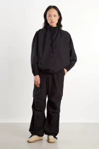Top Femme Popeline Coton Bio Uro – Black | Centre Commercial