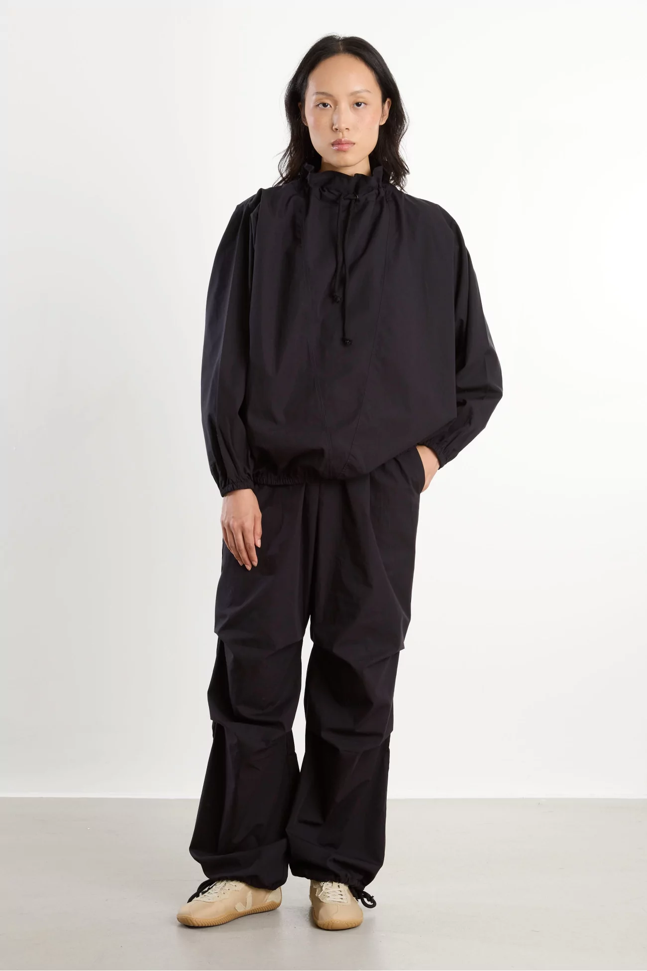 Organic Cotton Poplin Uro Top – Black | Centre Commercial