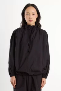 Organic Cotton Poplin Uro Top – Black | Centre Commercial