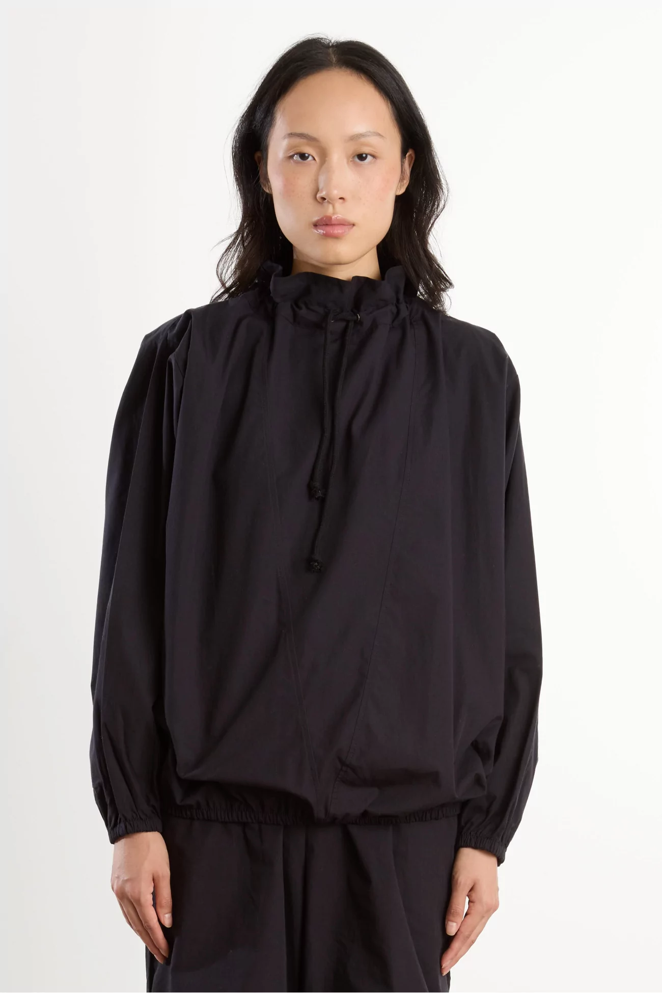 Organic Cotton Poplin Uro Top – Black | Centre Commercial