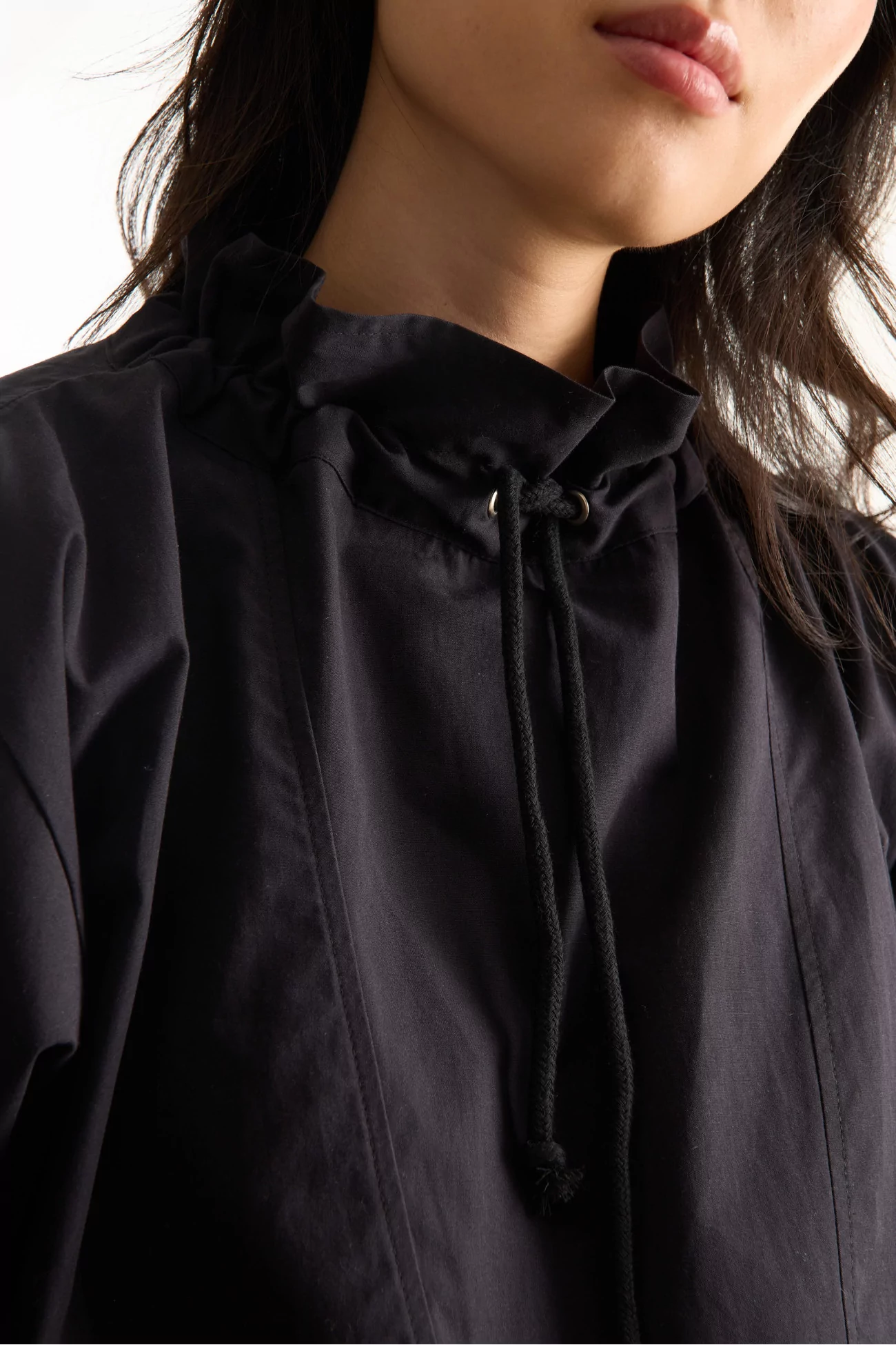 Organic Cotton Poplin Uro Top – Black | Centre Commercial