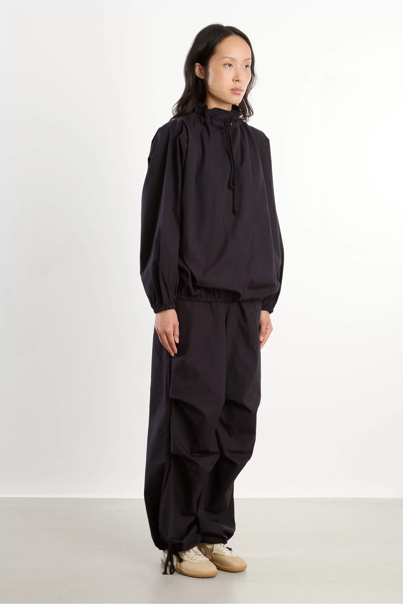 Organic Cotton Poplin Uro Top – Black | Centre Commercial