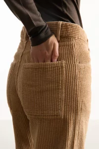 Organic Cotton Gabardine Tajo Wide Pants – Guve Brown | Centre Commercial