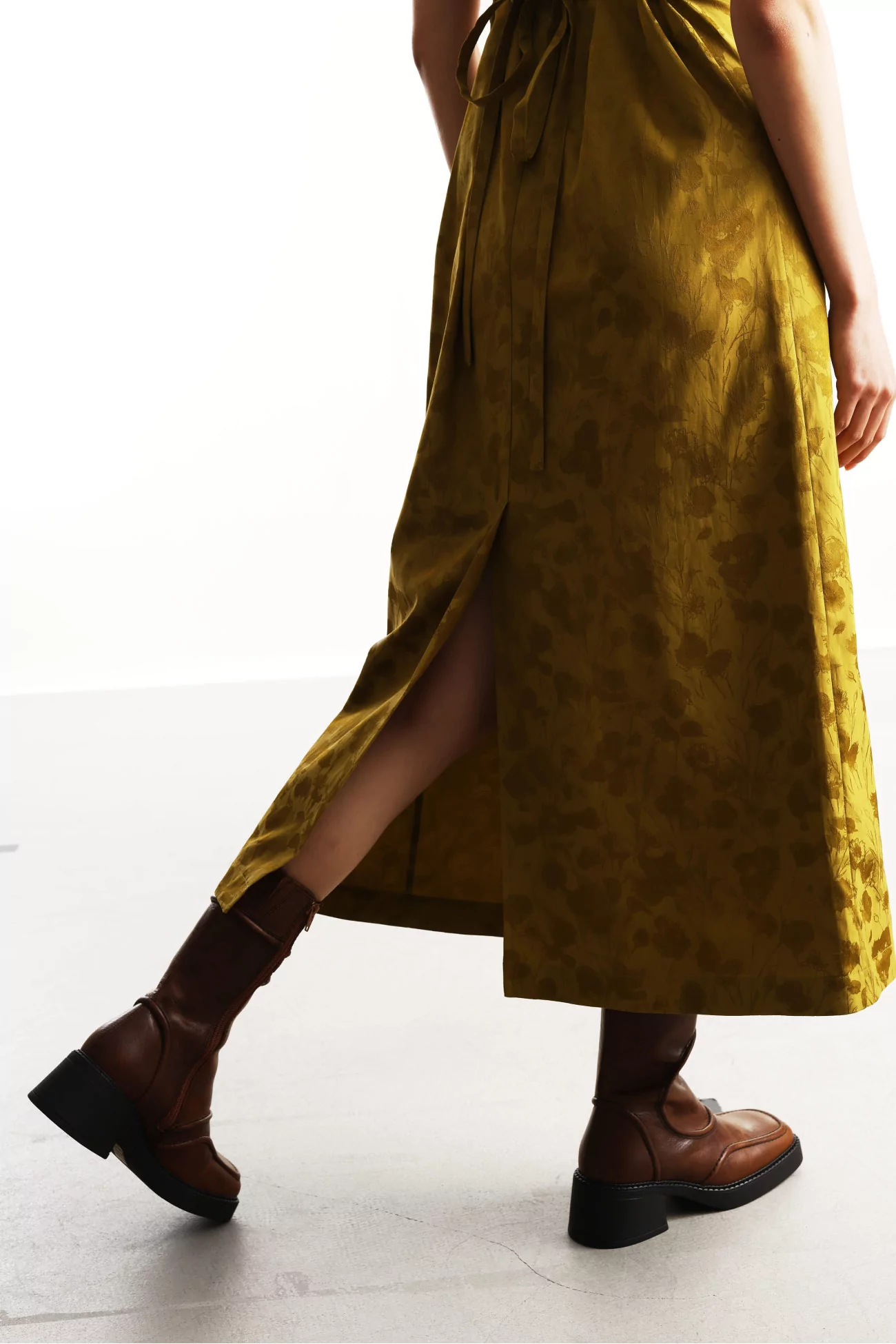 Floral Print Erika Dress – Golden Ochre | Centre Commercial