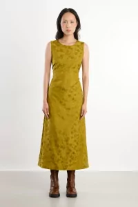 Robe Femme Imprimé Floral Erika – Golden Ochre | Centre Commercial