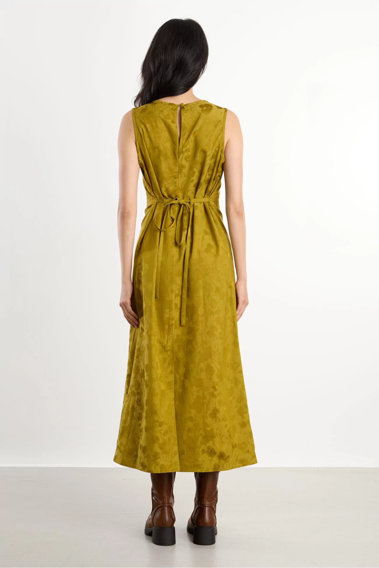 Robe Femme Imprimé Floral Erika – Golden Ochre | Centre Commercial