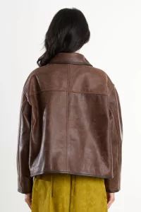 Lamb Leather Flying Jacket – Walnut | Centre Commercial