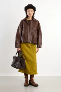 Lamb Leather Flying Jacket – Walnut | Centre Commercial