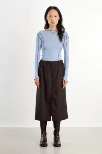 Jupe Femme Laine Dadar – Brown Black | Centre Commercial