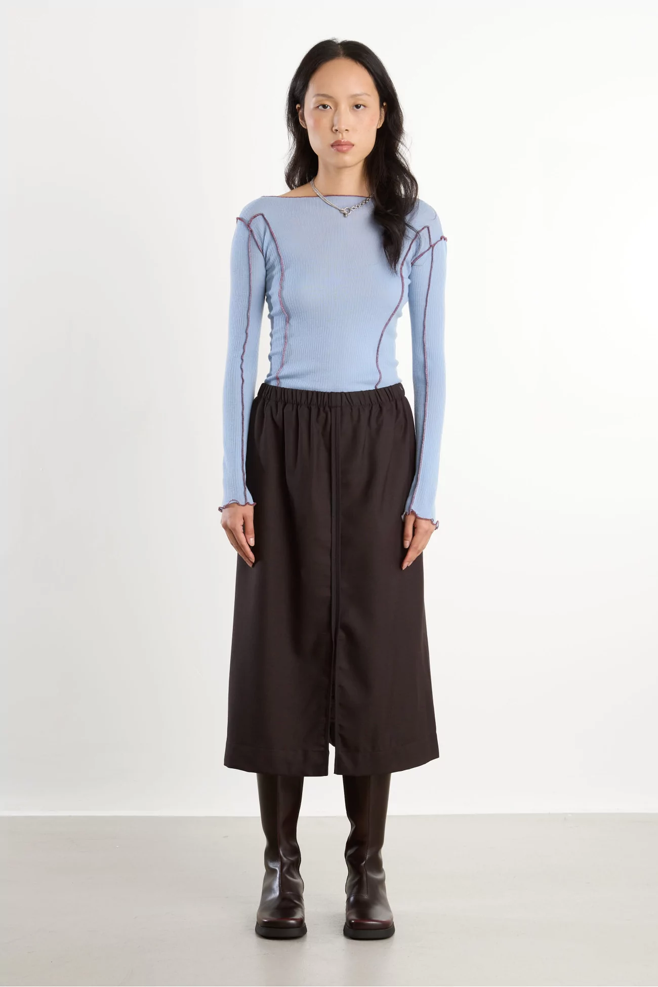 Jupe Femme Laine Dadar – Brown Black | Centre Commercial