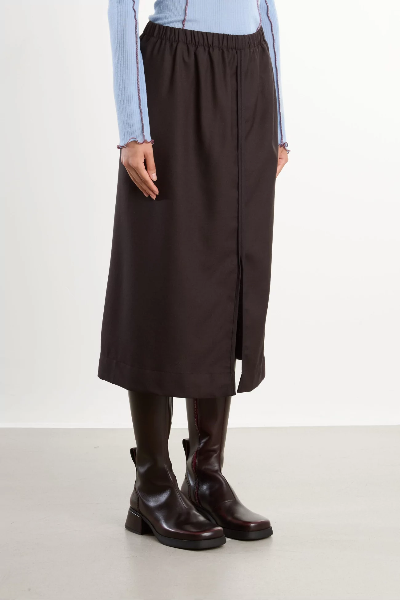 Jupe Femme Laine Dadar – Brown Black | Centre Commercial