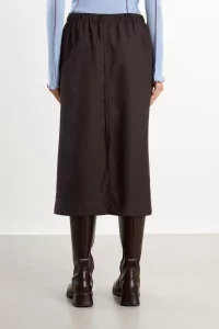 Merino Wool Dadar Skirt – Brown Black | Centre Commercial