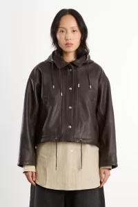 Parka Femme Cuir Josie Cawley – Marron | Centre Commercial