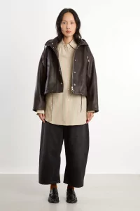 Parka Femme Cuir Josie Cawley – Marron | Centre Commercial