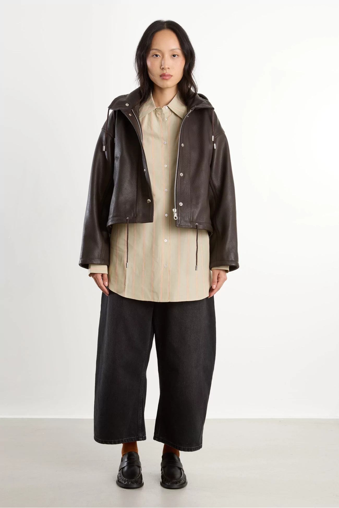 Parka Femme Cuir Josie Cawley – Marron | Centre Commercial