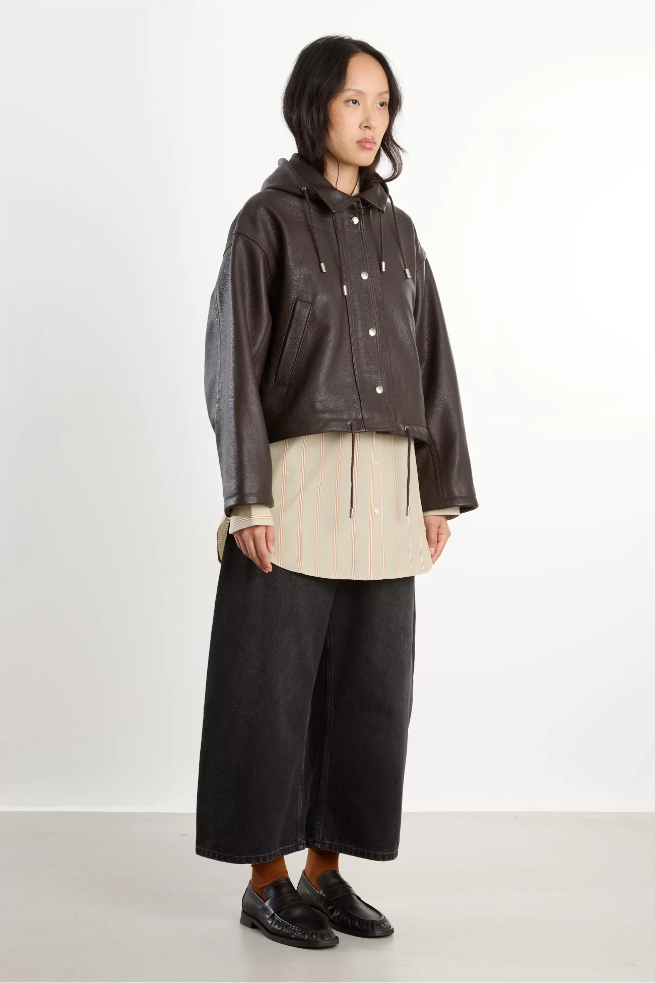 Parka Femme Cuir Josie Cawley – Marron | Centre Commercial