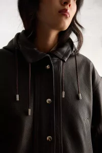 Parka Femme Cuir Josie Cawley – Marron | Centre Commercial