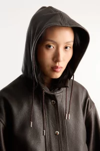 Parka Femme Cuir Josie Cawley – Marron | Centre Commercial