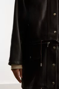 Parka Femme Cuir Josie Cawley – Marron | Centre Commercial