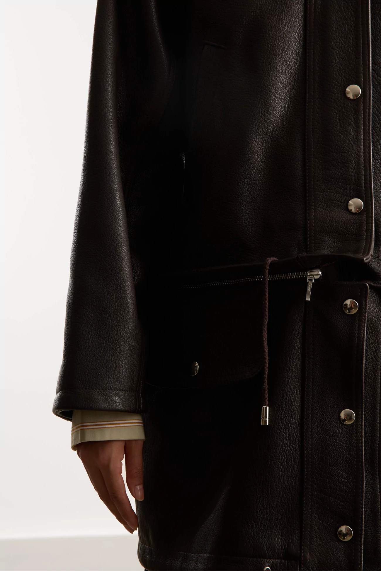 Parka Femme Cuir Josie Cawley – Marron | Centre Commercial