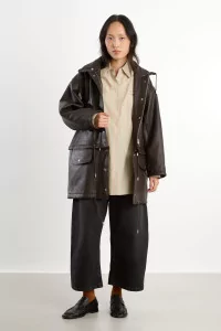 Parka Femme Cuir Josie Cawley – Marron | Centre Commercial