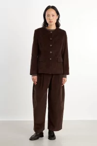 Cotton Corduroy Gina Jacket – Brown | Centre Commercial