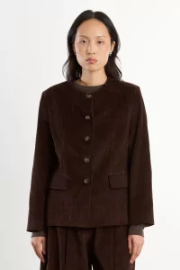 Cotton Corduroy Gina Jacket – Brown | Centre Commercial
