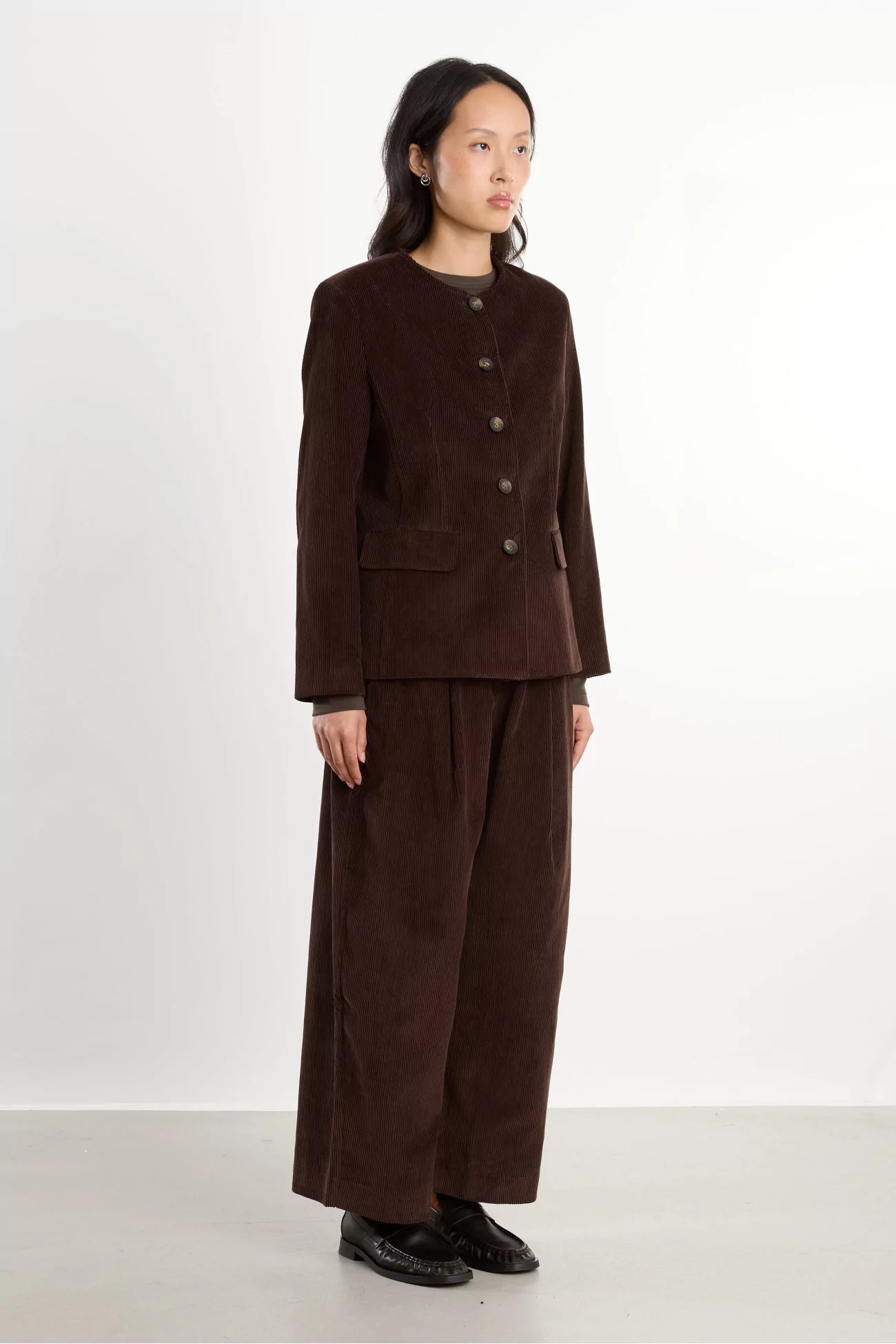 Cotton Corduroy Gina Jacket – Brown | Centre Commercial