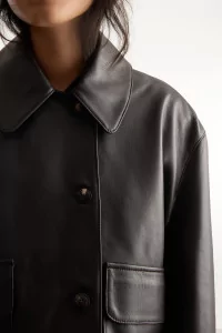 Lamb Leather Edge Jacket – Dark Brown | Centre Commercial
