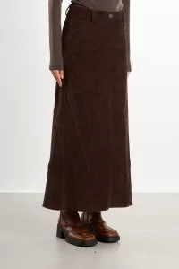 Cotton Corduroy Nella Skirt – Brown | Centre Commercial