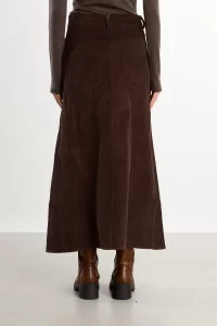 Cotton Corduroy Nella Skirt – Brown | Centre Commercial