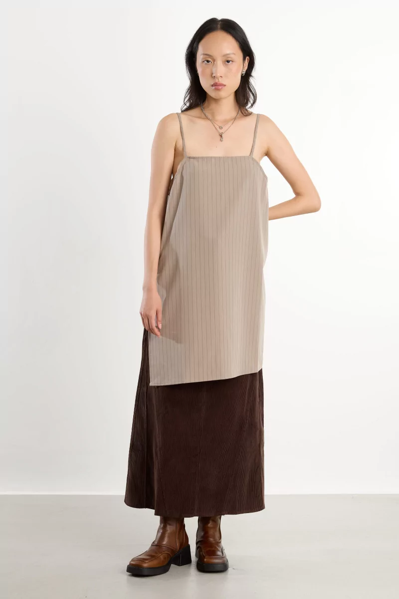 Cotton Corduroy Nella Skirt – Brown | Centre Commercial