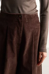 Cotton Corduroy Foam Pants – Brown | Centre Commercial