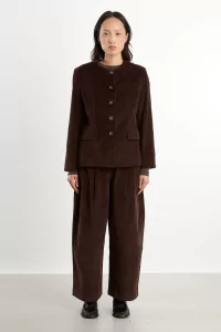 Cotton Corduroy Foam Pants – Brown | Centre Commercial