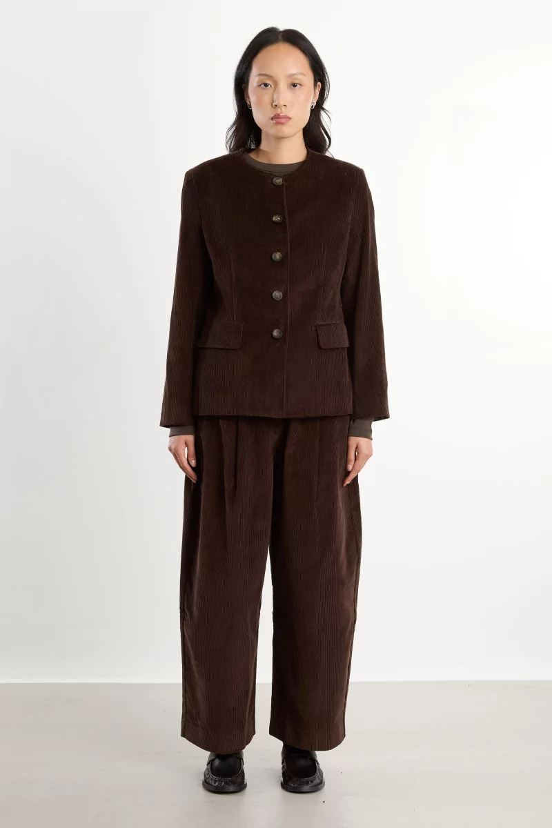 Cotton Corduroy Foam Pants – Brown | Centre Commercial